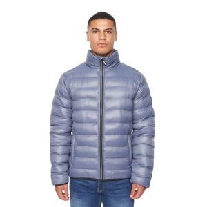 Duck and Cover Mens Shemmy 2 Layer Quilted Jacket / Denim Blue